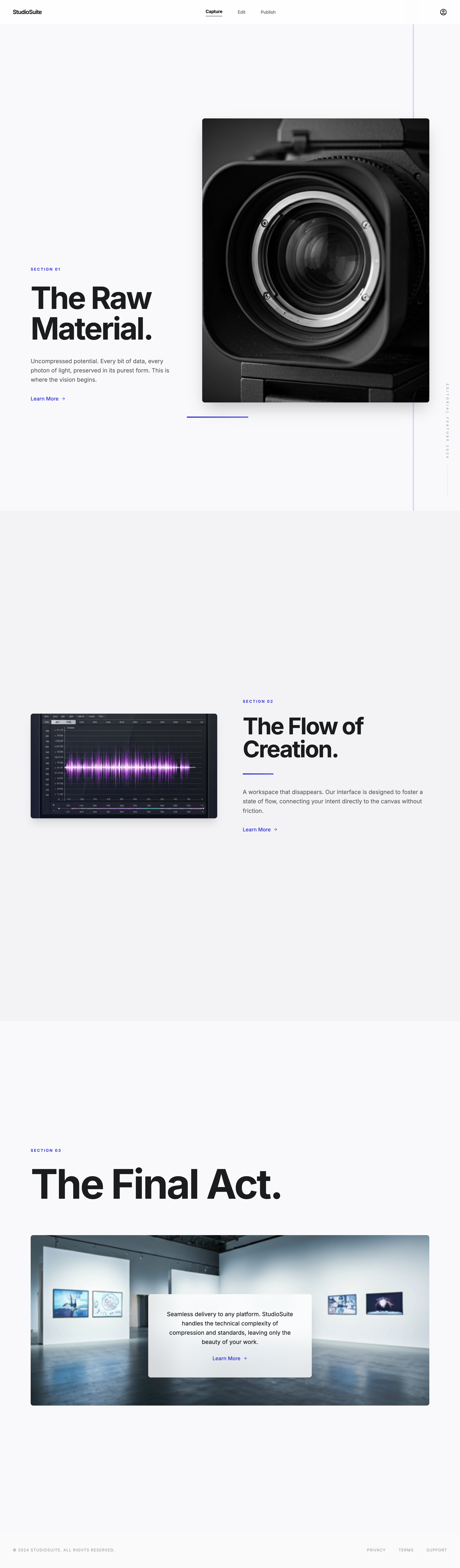 Apple-inspired Stitch export for the creative suite story