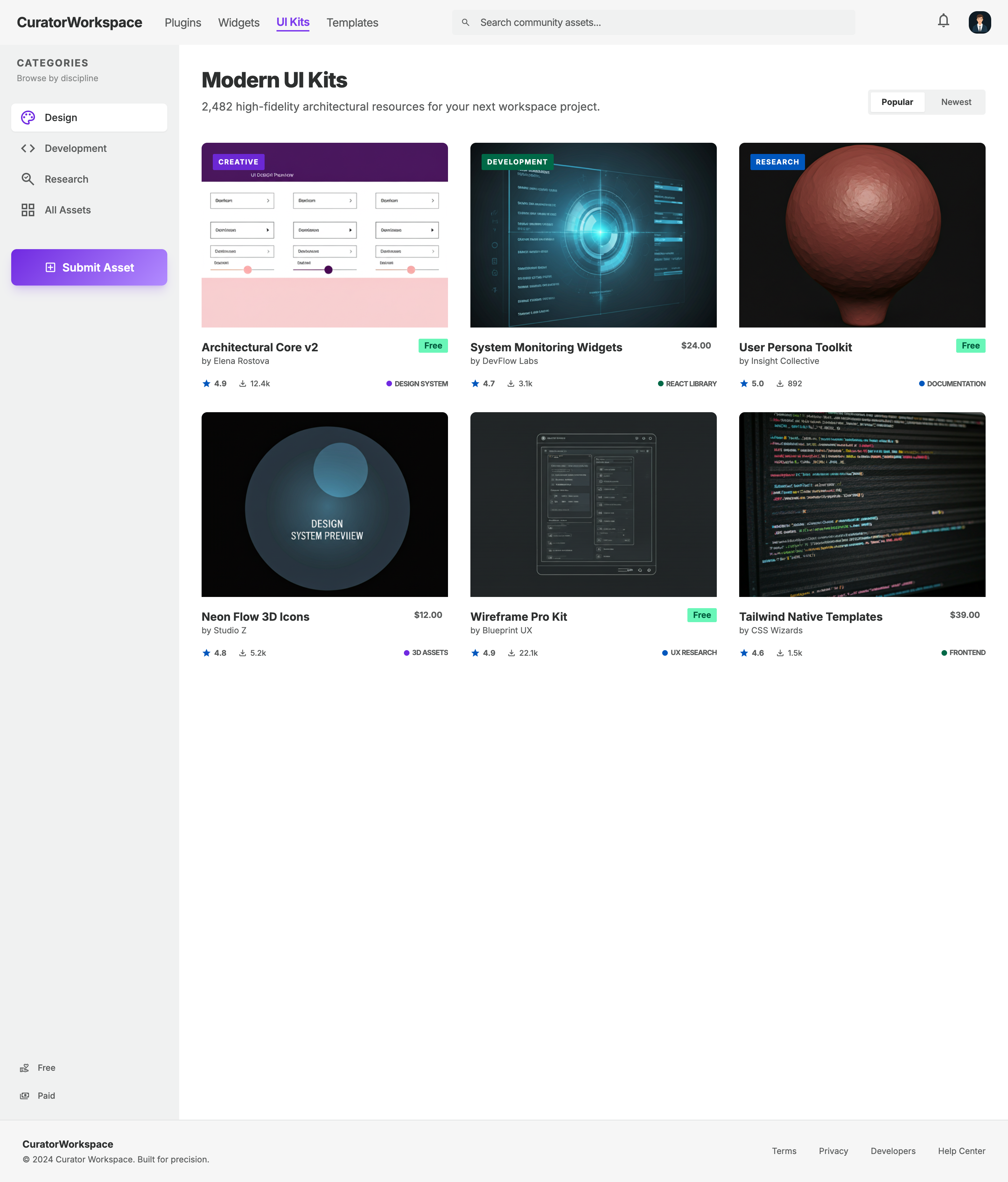 Figma-inspired Stitch export for the community file marketplace
