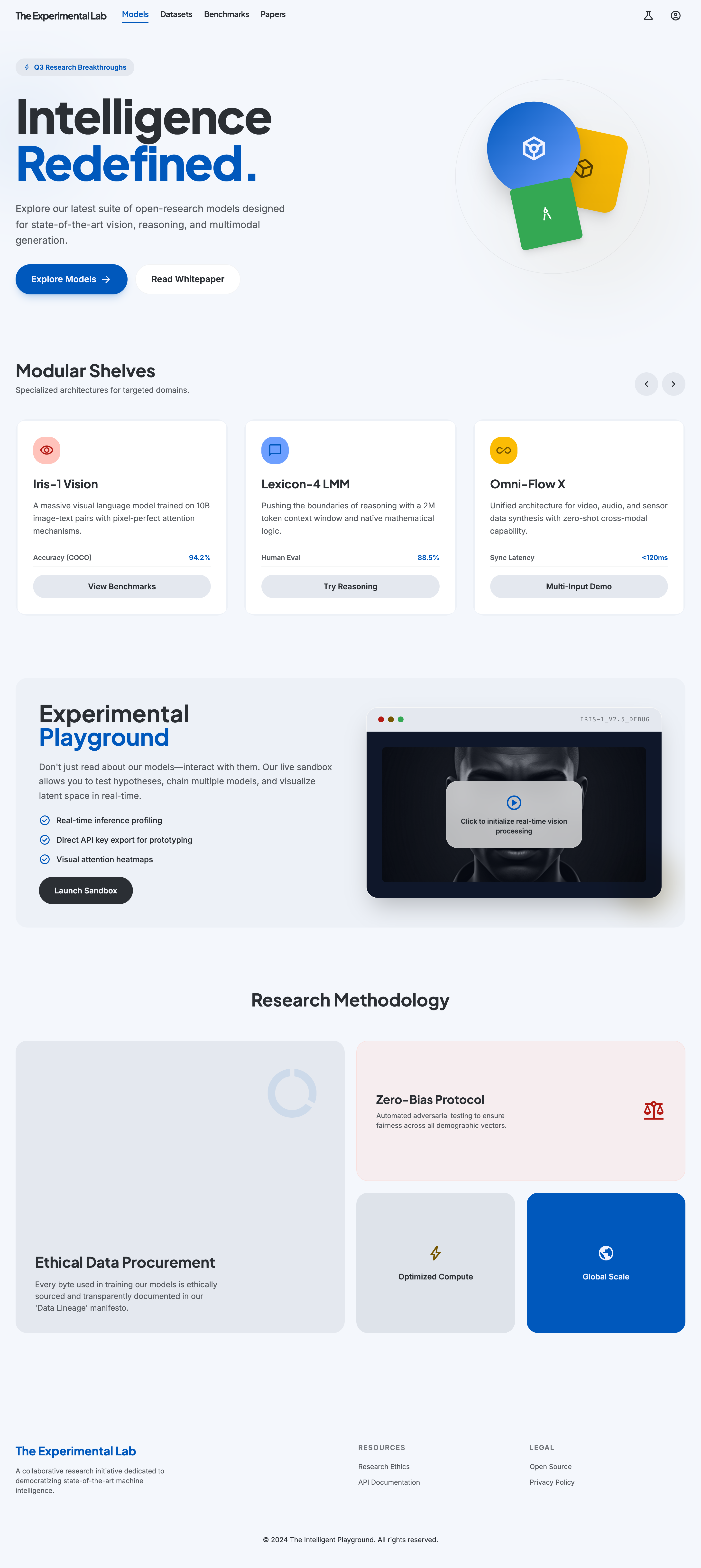 Google-inspired Stitch export for the AI model showcase