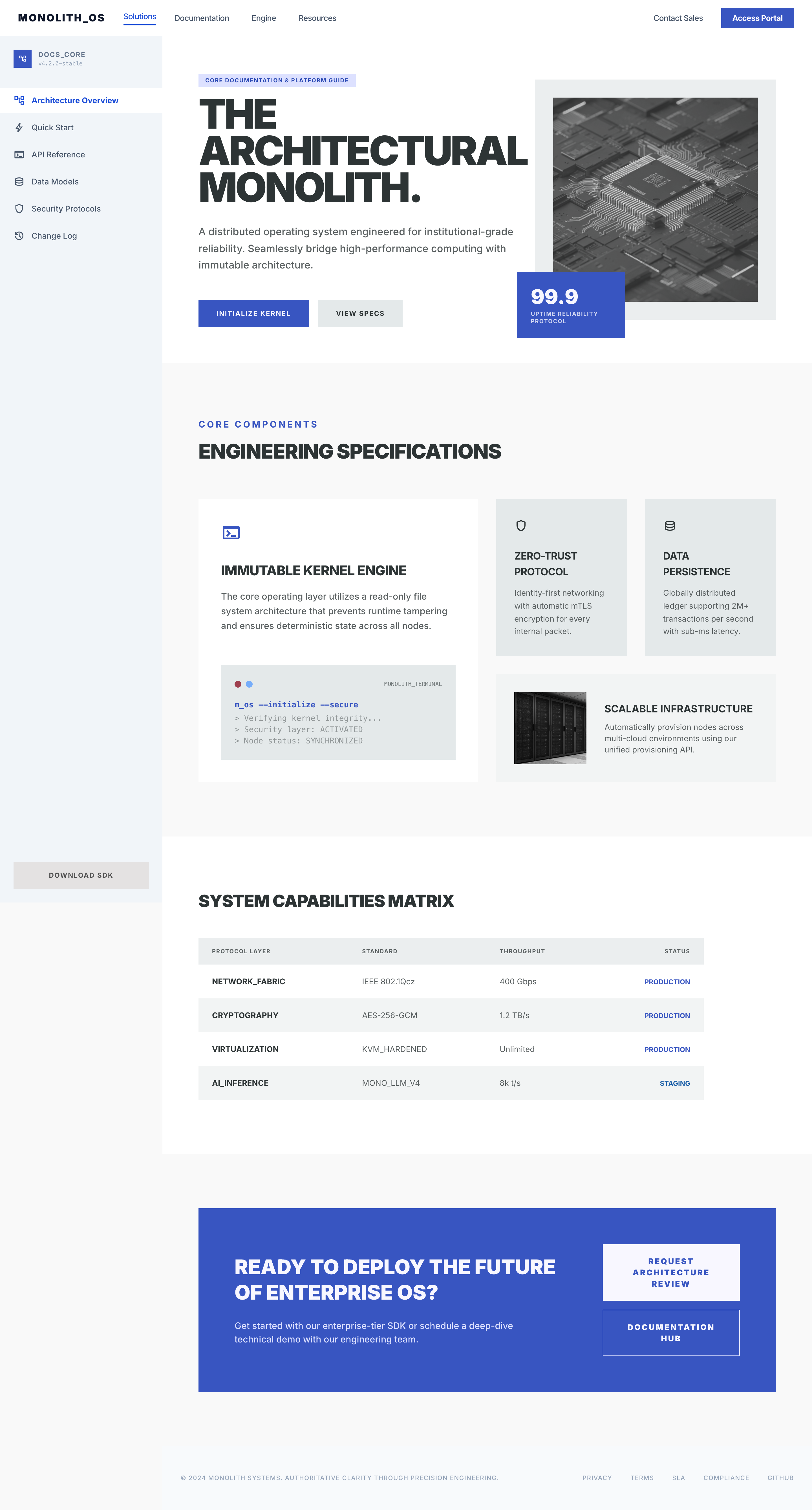 IBM-inspired Stitch export for the docs and marketing hybrid page