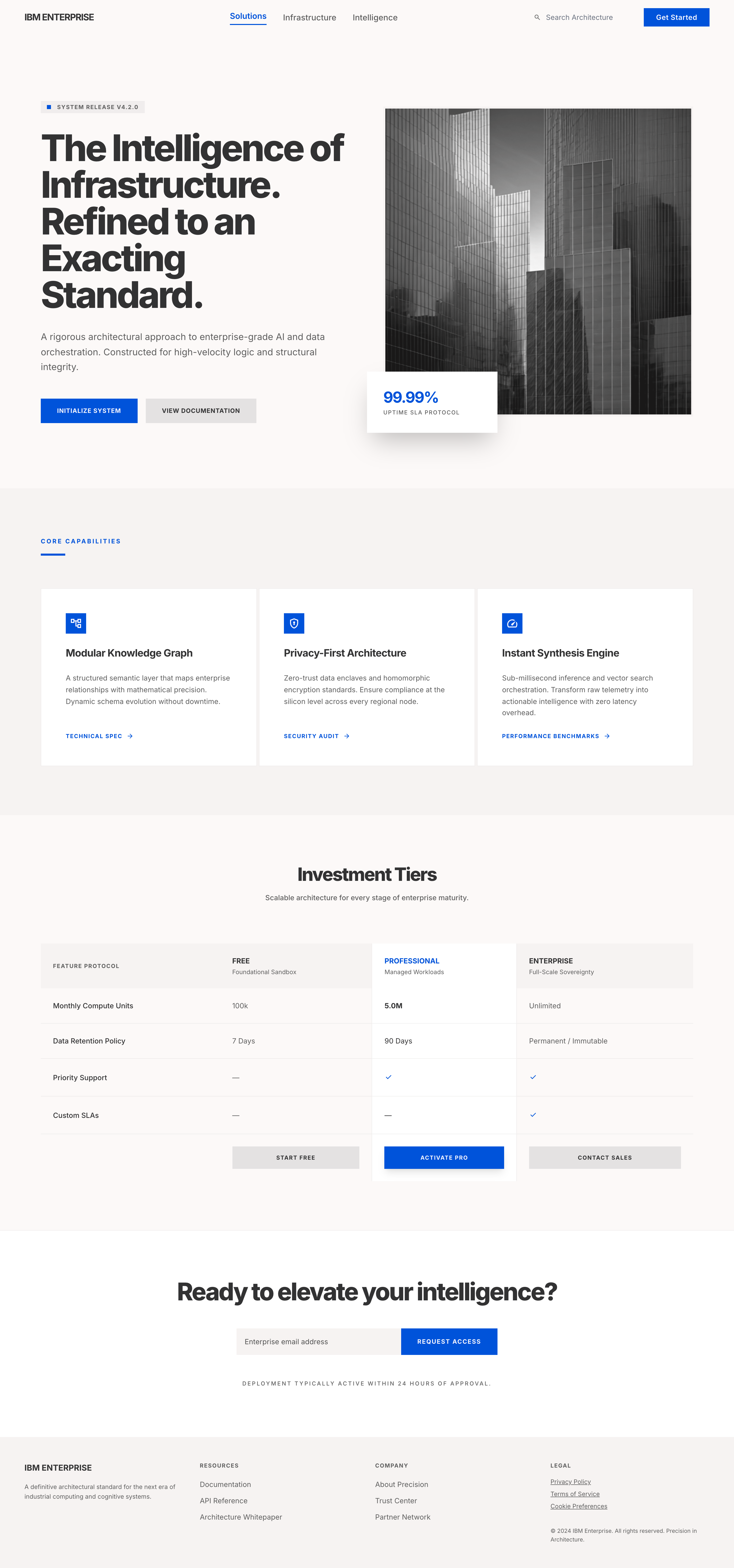 IBM-inspired Stitch export for the enterprise solution overview